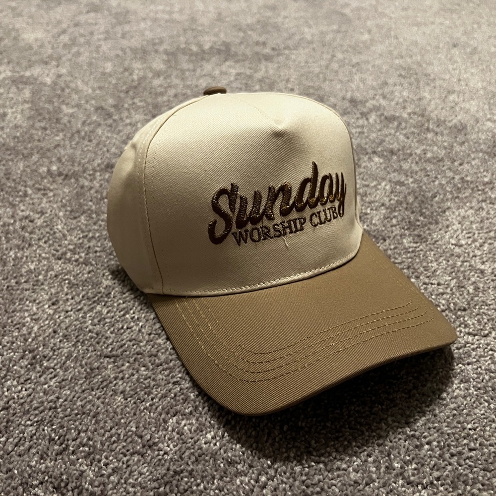 Sunday Worship Club Two-Tone Mocha Baseball Cap